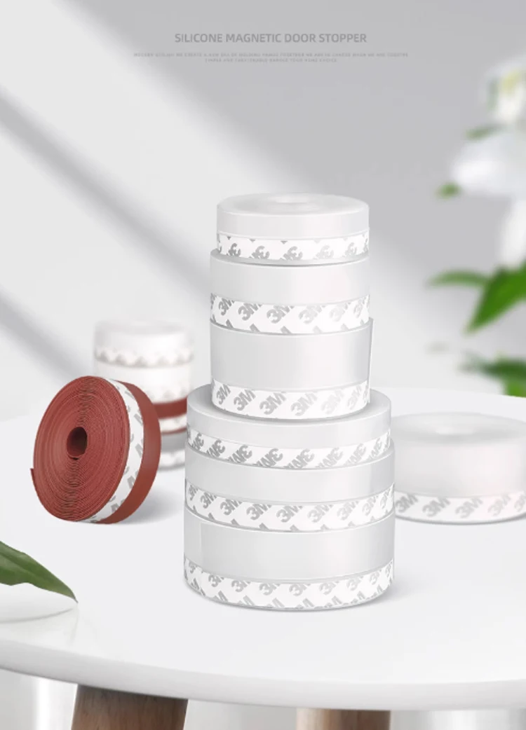 Self-Adhesive Waterproof Silicone Sealing Strip Multifunction Bottom Weatherstrip for Windows Doors Custom Cutting Processing