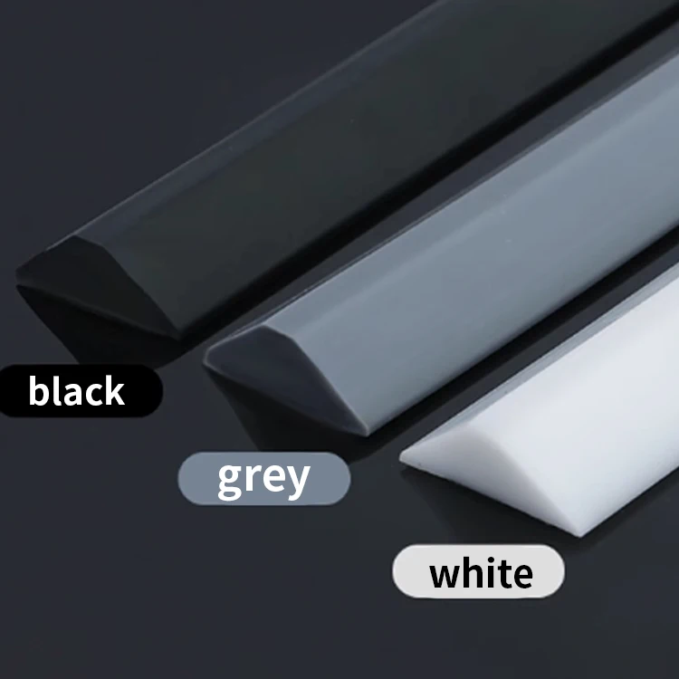 Silicone Bathroom Retaining Strips Wet-Dry Collapsible Barrier Dam Shower Water Seal for Home Use Cuttable Rubber