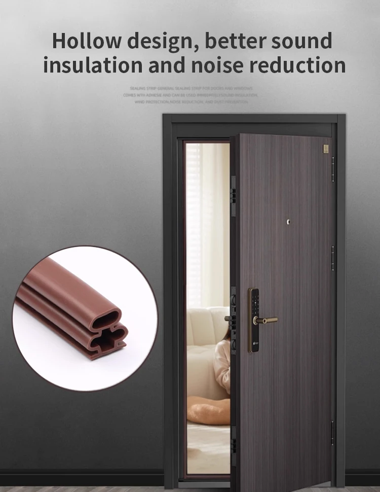 Factory Direct Rubber Sound Insulation Seal Rubber Gasket Silicone Sealing Strip for Security Door and Window with Various Sizes